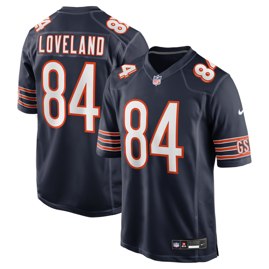 Men's Chicago Bears Colston Loveland Nike Navy Team Color Game Jersey