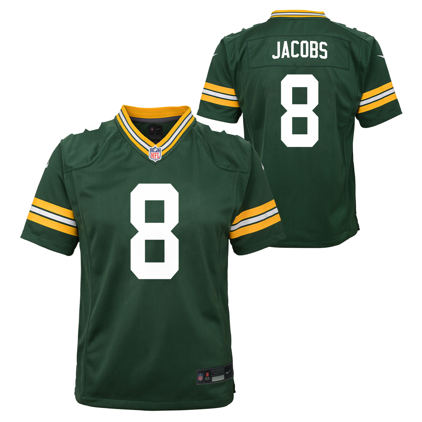Youth Green Bay Packers Josh Jacobs Nike Green Game Jersey