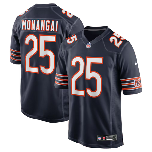 Men's Nike Kyle Monangai Navy Chicago Bears Navy Game Jersey